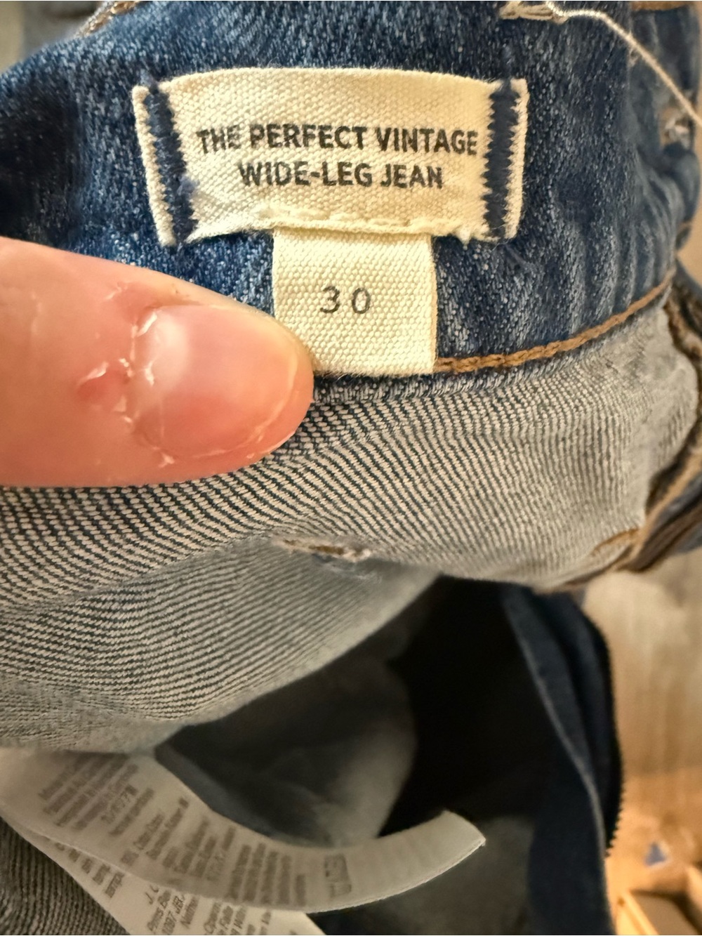 Madewell prefect vintage Women's Wide-Leg Blue Jeans - Picture 4 of 5